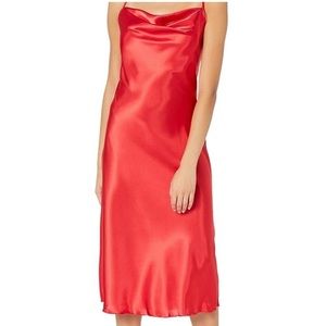 bebe cowl neck slip dress